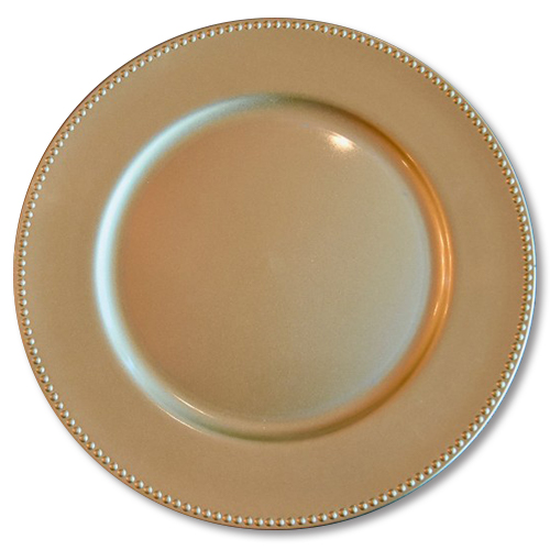 plate plastic gold